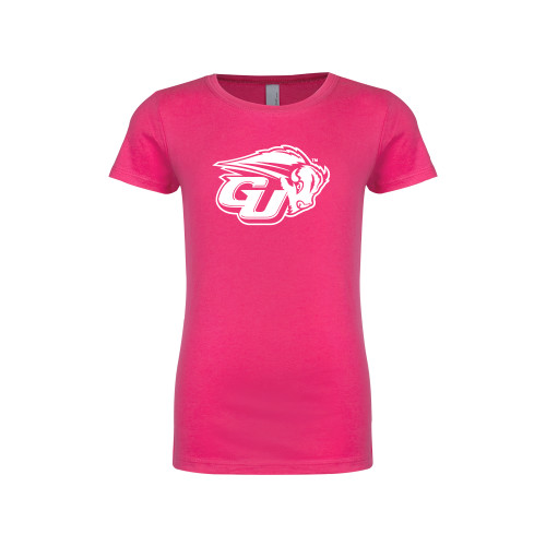  Next Level Girls Fuchsia Fashion Fit T Shirt - GU Bison
