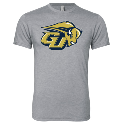  Next Level Heather Grey Triblend Tee - GU Bison