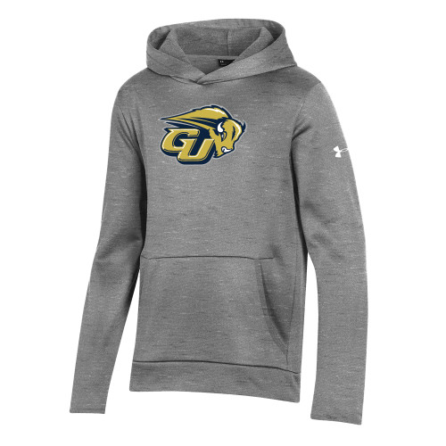  Under Armour Youth Grey Fleece Hoodie - GU Bison