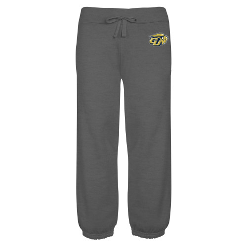  ENZA Womens Dark Heather Banded Fleece Capri - GU Bison