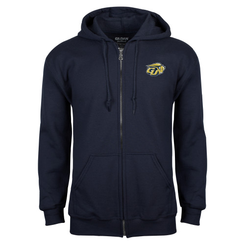  Navy Fleece Full Zip Hoodie - GU Bison