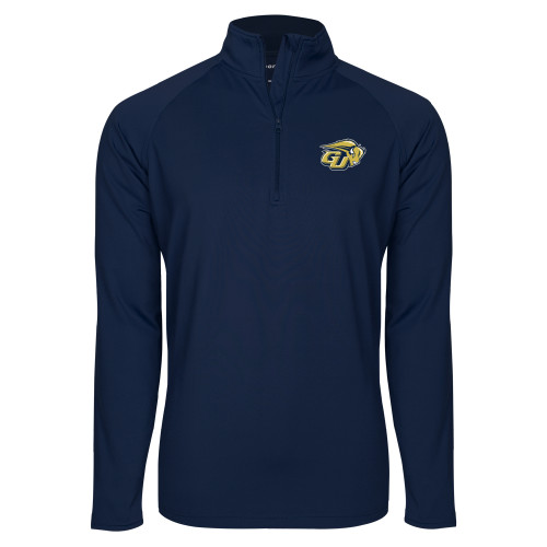  Sport Tek Navy Sport Wick Stretch 1/2 Zip Pullover - GU Bison