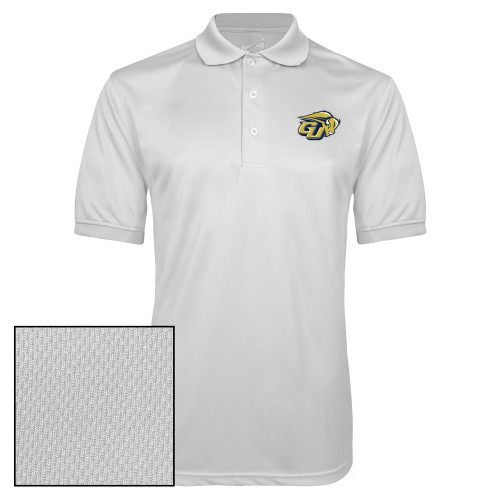  White Dry Mesh Polo - GU Bison