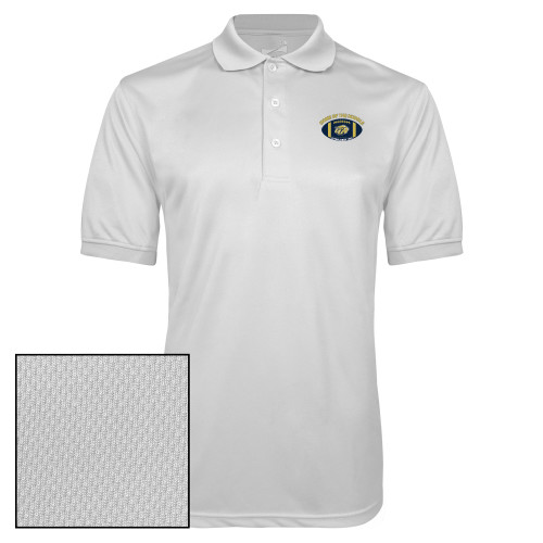  White Dry Mesh Polo - Home of the Huddle