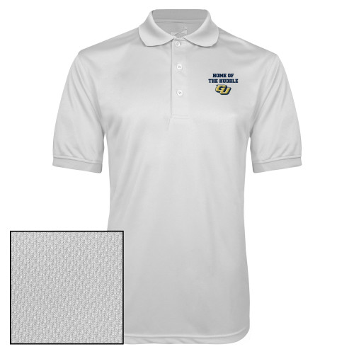  White Dry Mesh Polo - Huddle Design