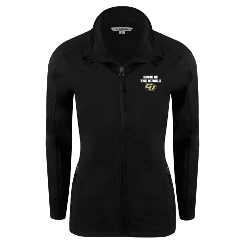  Womens Black Softshell Jacket - Huddle Design
