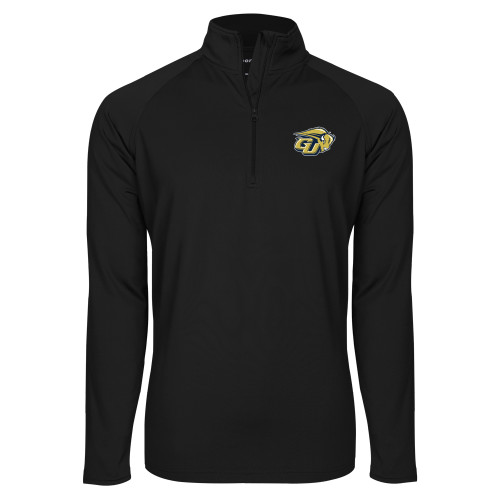  Sport Tek Black Sport Wick Stretch 1/2 Zip Pullover - GU Bison