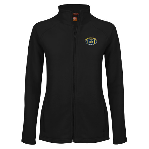  Womens Black Fleece Full Zip Jacket - Home of the Huddle