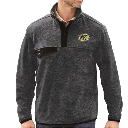  DRI DUCK Charcoal Denali Fleece Pullover - GU Bison