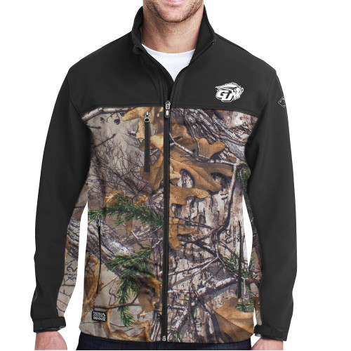  DRI DUCK Motion Realtree Xtra/Charcoal Softshell Jacket - GU Bison