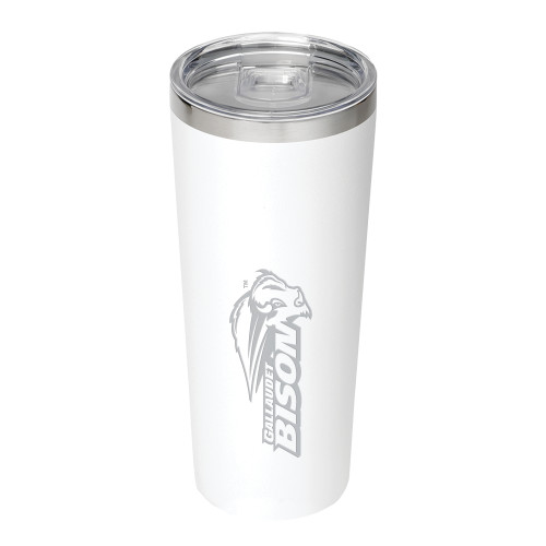  Thor Vacuum Insulated White Tumbler 22oz - Gallaudet Bison Mascot Engraved