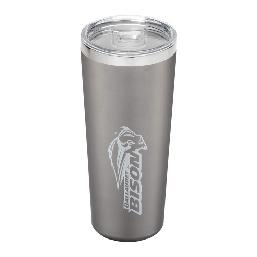  Thor Vacuum Insulated Grey Tumbler 22oz - Gallaudet Bison Mascot Engraved
