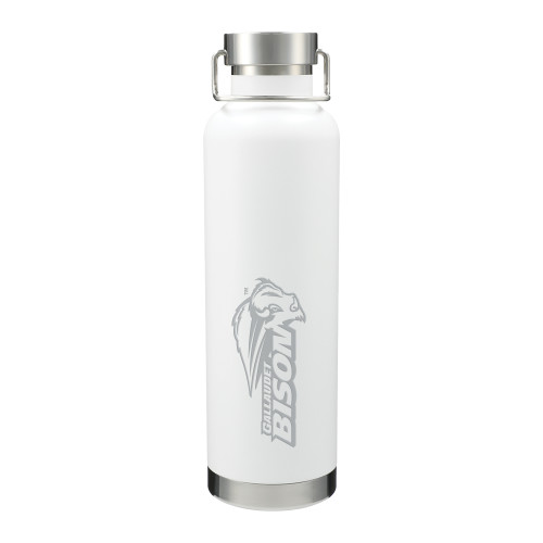  Thor Copper Vacuum Insulated White Bottle 32oz - Gallaudet Bison Mascot Engraved