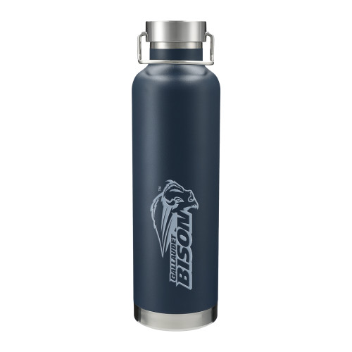  Thor Copper Vacuum Insulated Navy Bottle 32oz - Gallaudet Bison Mascot Engraved