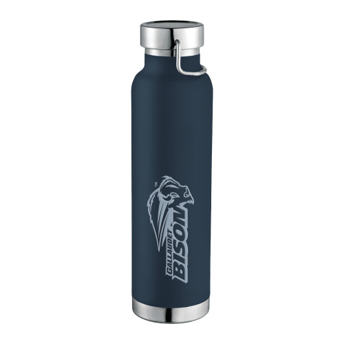  Thor Copper Vacuum Insulated Navy Bottle 22oz - Gallaudet Bison Mascot Engraved