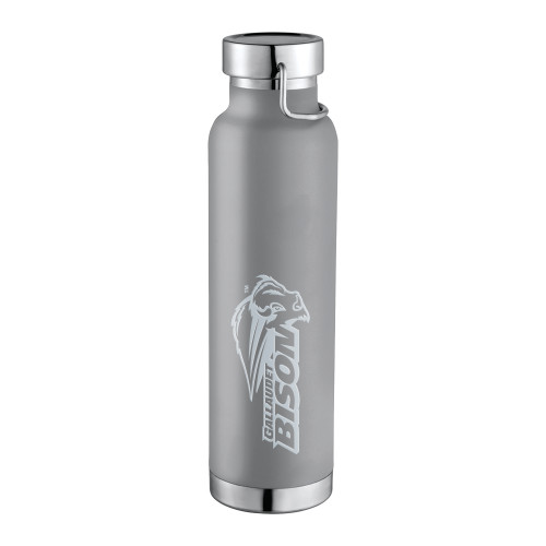  Thor Copper Vacuum Insulated Grey Bottle 22oz - Gallaudet Bison Mascot Engraved