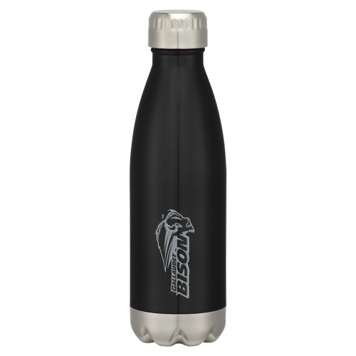  Swig Stainless Steel Black Bottle 16oz - Gallaudet Bison Mascot Engraved