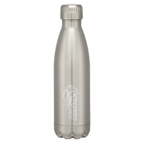  Swig Stainless Steel Silver Bottle 16oz - Gallaudet Bison Mascot Engraved