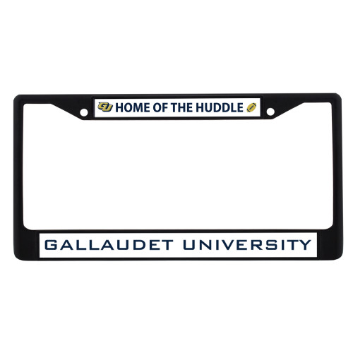  Metal License Plate Frame in Black - Home of the Huddle Flat