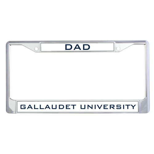  Dad Metal License Plate Frame in Chrome - Dad