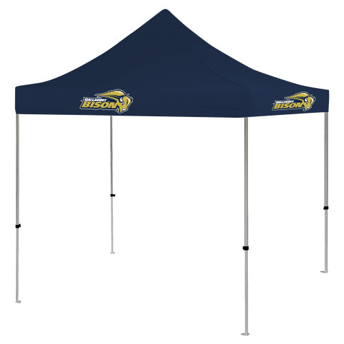  9 ft x 9 ft Navy Tent - Gallaudet Bison Mascot