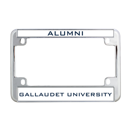  Metal Motorcycle License Plate Frame in Chrome - Alumni 