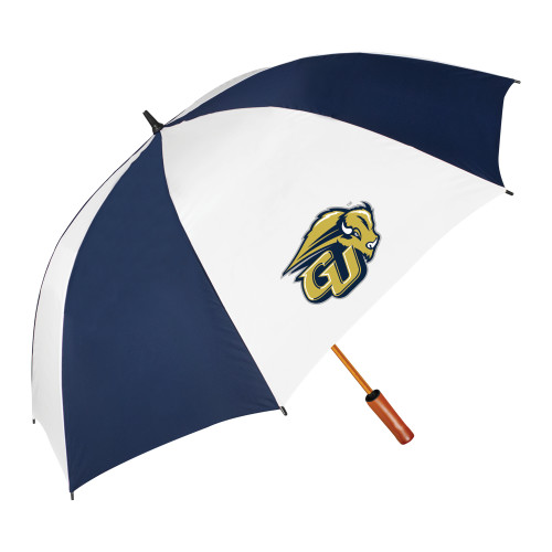  64 Inch Navy/White Umbrella - GU Bison