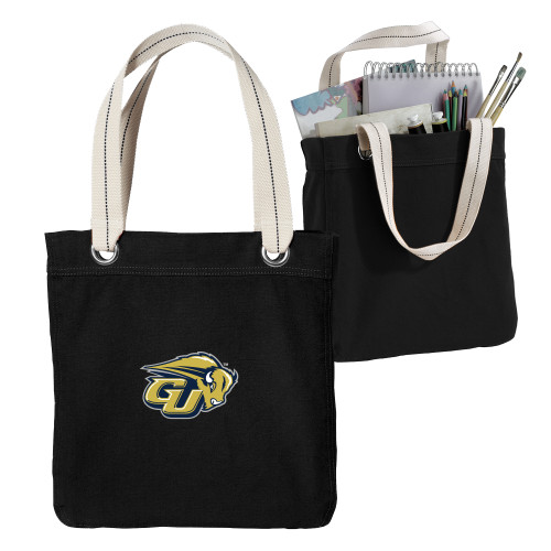  Allie Black Canvas Tote - GU Bison