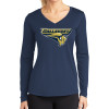 Thumbnail image for  Womens Navy Performance Long Sleeve V Neck Shirt