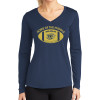 Thumbnail image for  Womens Navy Performance Long Sleeve V Neck Shirt