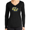 Thumbnail image for  Womens Black Performance Long Sleeve V Neck Shirt