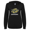 Thumbnail image for  ENZA Womens Black V Notch Raw Edge Fleece Hoodie