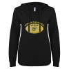 Thumbnail image for  ENZA Womens Black V Notch Raw Edge Fleece Hoodie