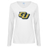 Thumbnail image for  Womens White Long Sleeve V Neck Tee
