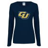 Thumbnail image for  Womens Navy Long Sleeve V Neck Tee