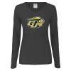 Thumbnail image for  Womens Dark Heather Long Sleeve V Neck Tee 
