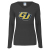 Thumbnail image for  Womens Dark Heather Long Sleeve V Neck Tee 