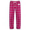 Thumbnail image for  Womens Dark Fuchsia/White Flannel Pajama Pant