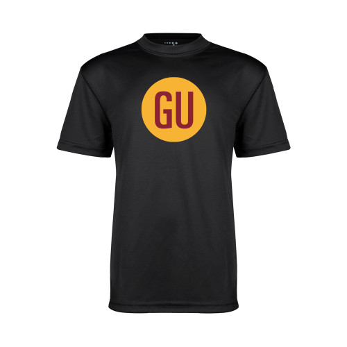  Youth Performance Black Tee - GU Logo