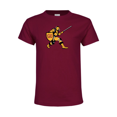  Youth Maroon T Shirt - Gannon Golden Knight Logo