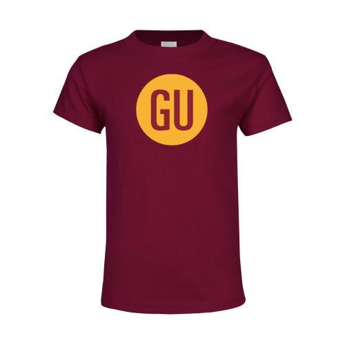  Youth Maroon T Shirt - GU Logo