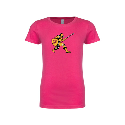  Next Level Girls Fuchsia Fashion Fit T Shirt - Gannon Golden Knight Logo