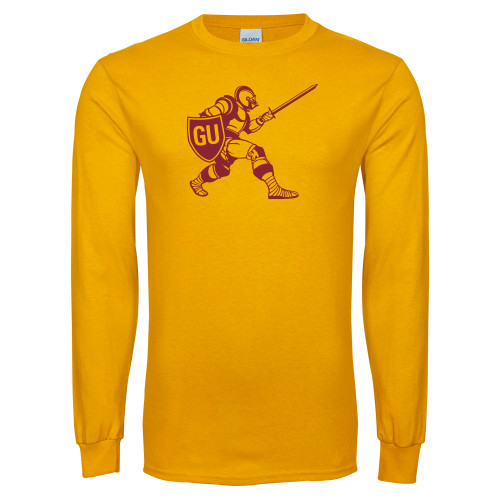  Gold Long Sleeve T Shirt - Gannon Golden Knight Logo
