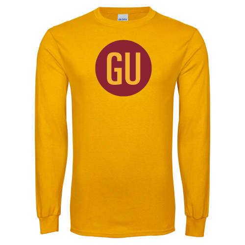  Gold Long Sleeve T Shirt - GU Logo