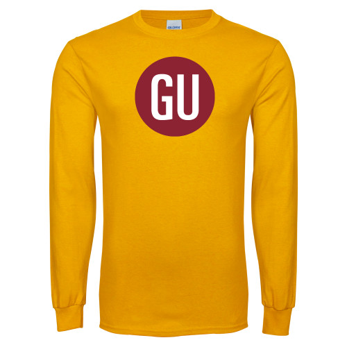  Gold Long Sleeve T Shirt - GU Logo