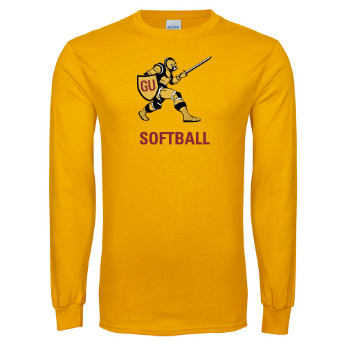 Gold Long Sleeve T Shirt - Softball
