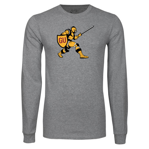  Grey Long Sleeve T Shirt - Gannon Golden Knight Logo