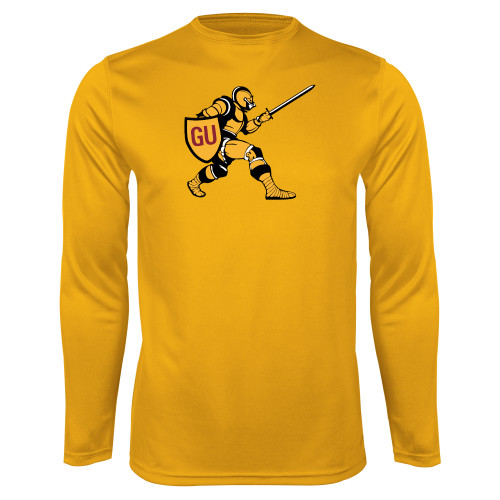  Gold Performance Long Sleeve Shirt - Gannon Golden Knight Logo