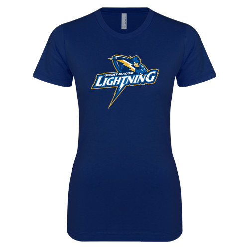  Next Level Womens Navy Boyfriend Tee - GBC Lighting