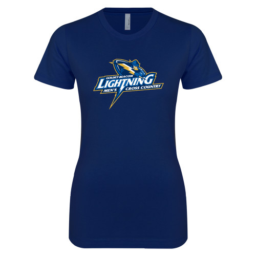 Next Level Womens Navy Boyfriend Tee - Mens Cross Country